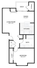 1 BED 1 BATH E-303 floor plan